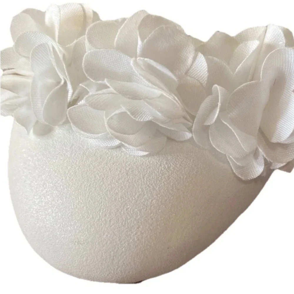 Kenneth Cole Reaction Girls Size 1 Vote White Flower Girl Wedding Ballet Flats